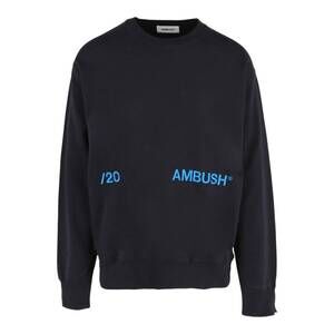 NEW AMBUSH men's embroidered logo sweatshirt in navy blue